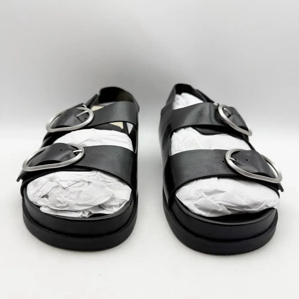 Dolce Vita Womens Starla Platform Sandals Size 10 Black Silver NWOB